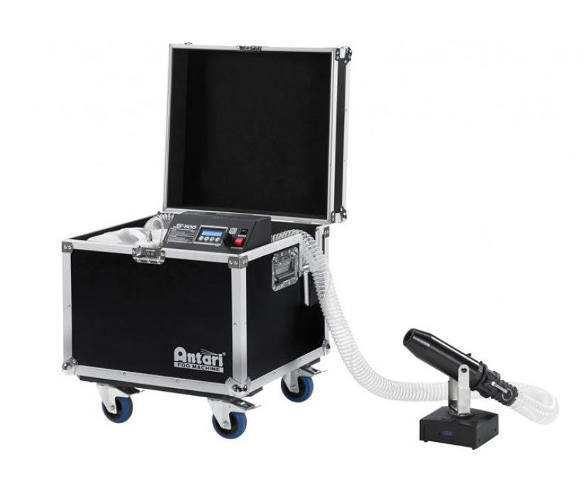The new Antari S-500™ is a large capacity "Silent" operation DMX controllable snow machine.